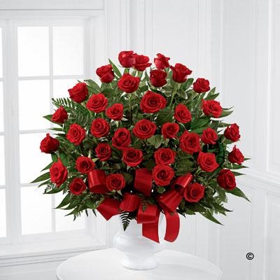 Red Rose Service Arrangement *