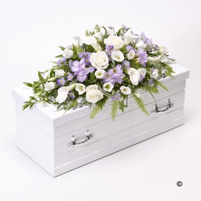 Children's Casket Spray   Blue and Lilac *