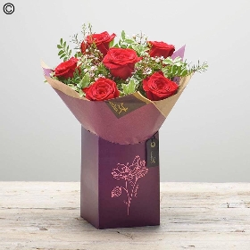 Half Dozen Red Rose Romantic Gift Box