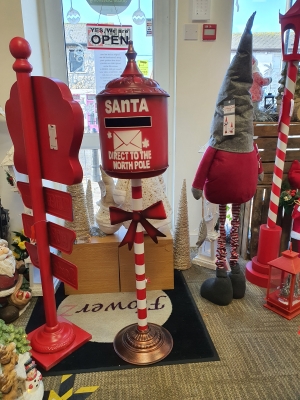 Metal Santa's post box