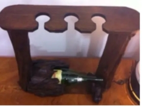 Wooden wine holder